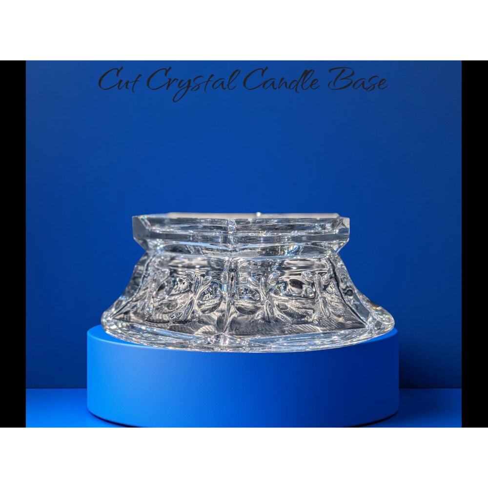 Vintage Cut Crystal Candle Base